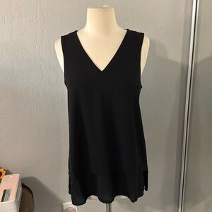 Micheal Kors Flowy Black Layered Tank